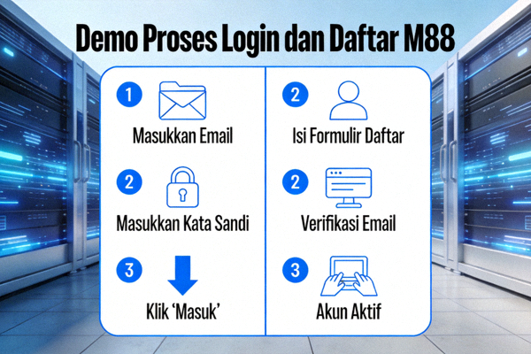 Demo Proses Login dan Daftar M88